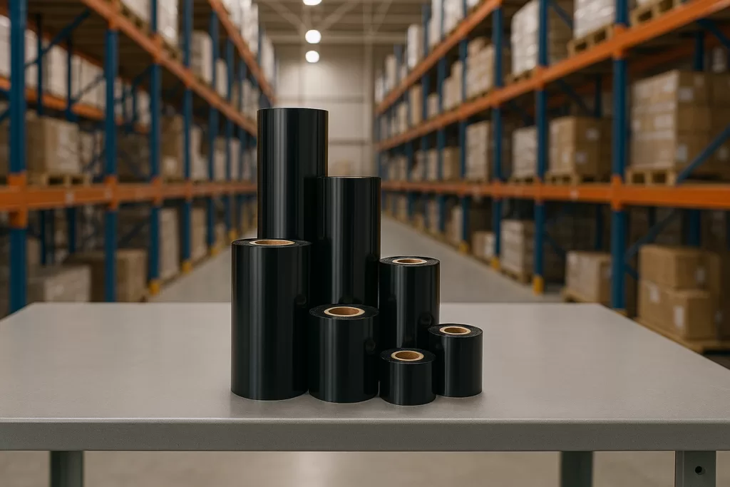 Modelos de ribbons utilizados para impressão de etiquetas